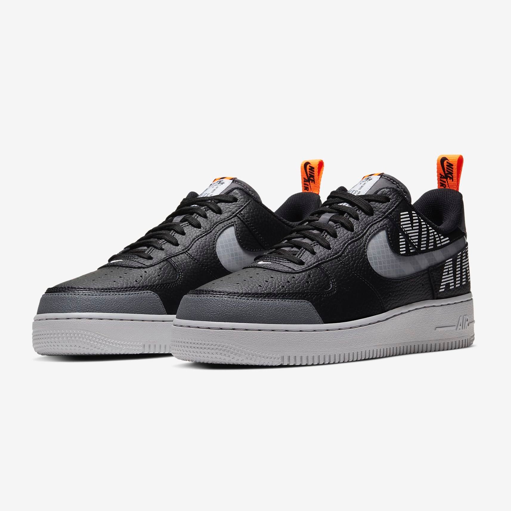 Men's Nike Air Force 1 LV8 Reflective (Black/Total Orange/Wolf Grey/Da ...