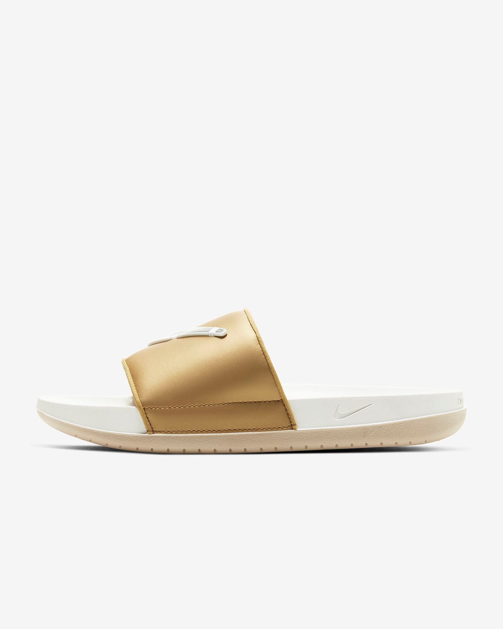 nike slides gold tick