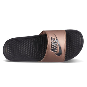 nike slides rose gold