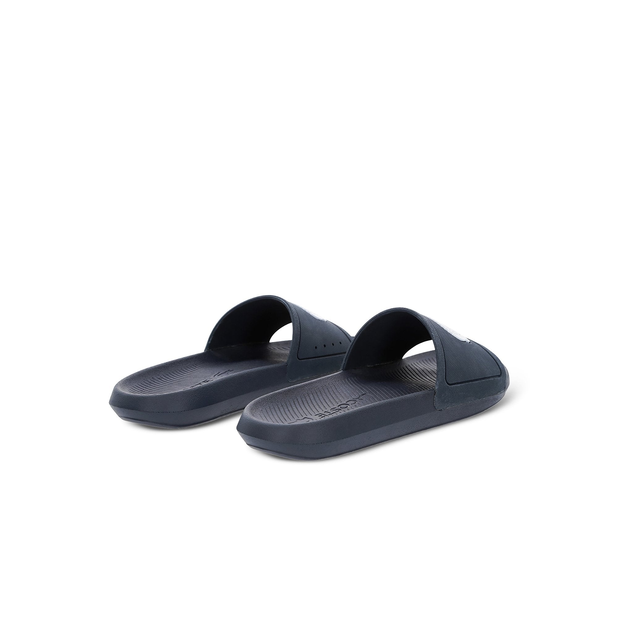 Croco Logo Rubber Slides (Navy/White 