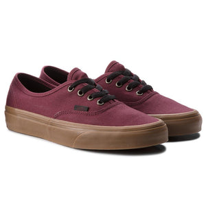 burgundy vans with gum sole