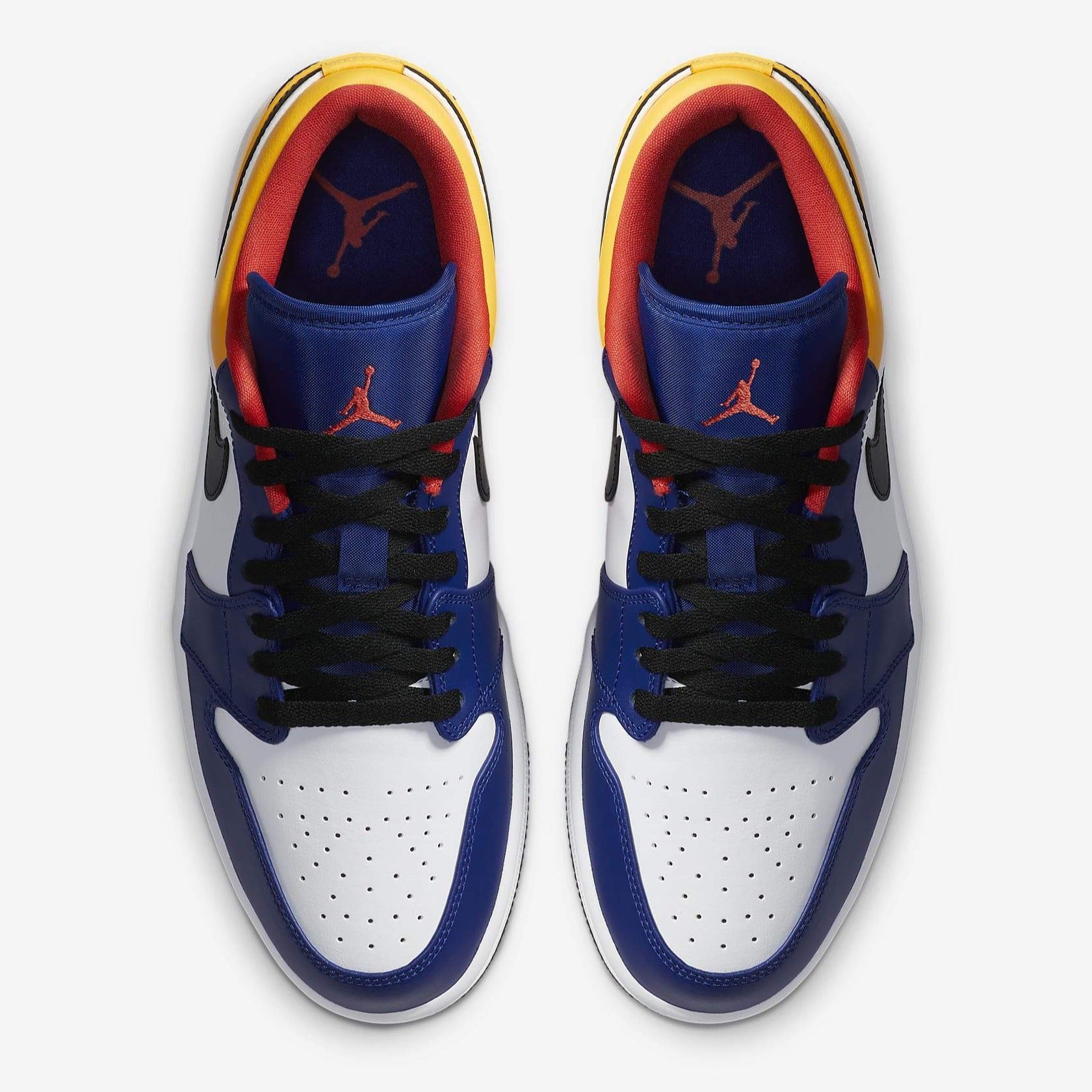 blue red orange jordan 1