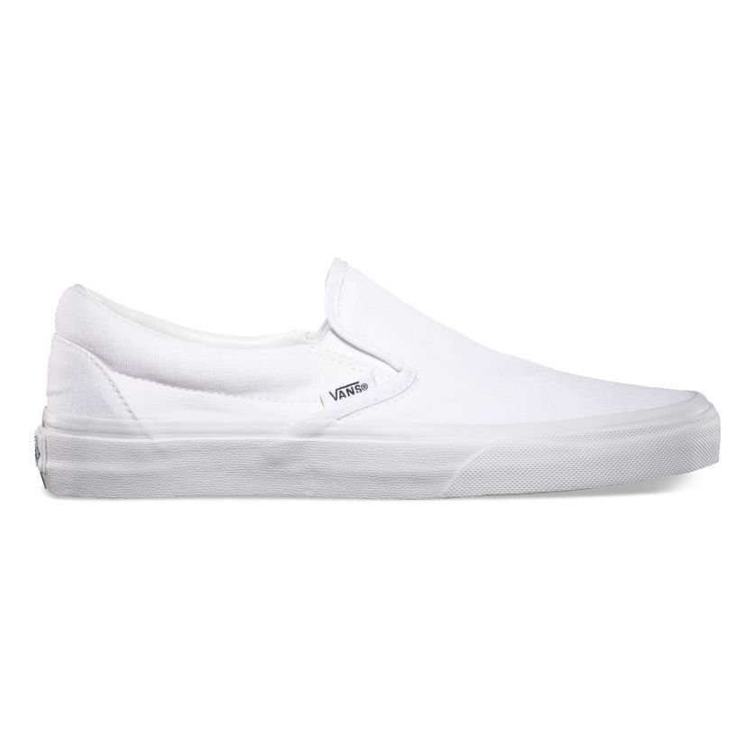 vans slip on triple white