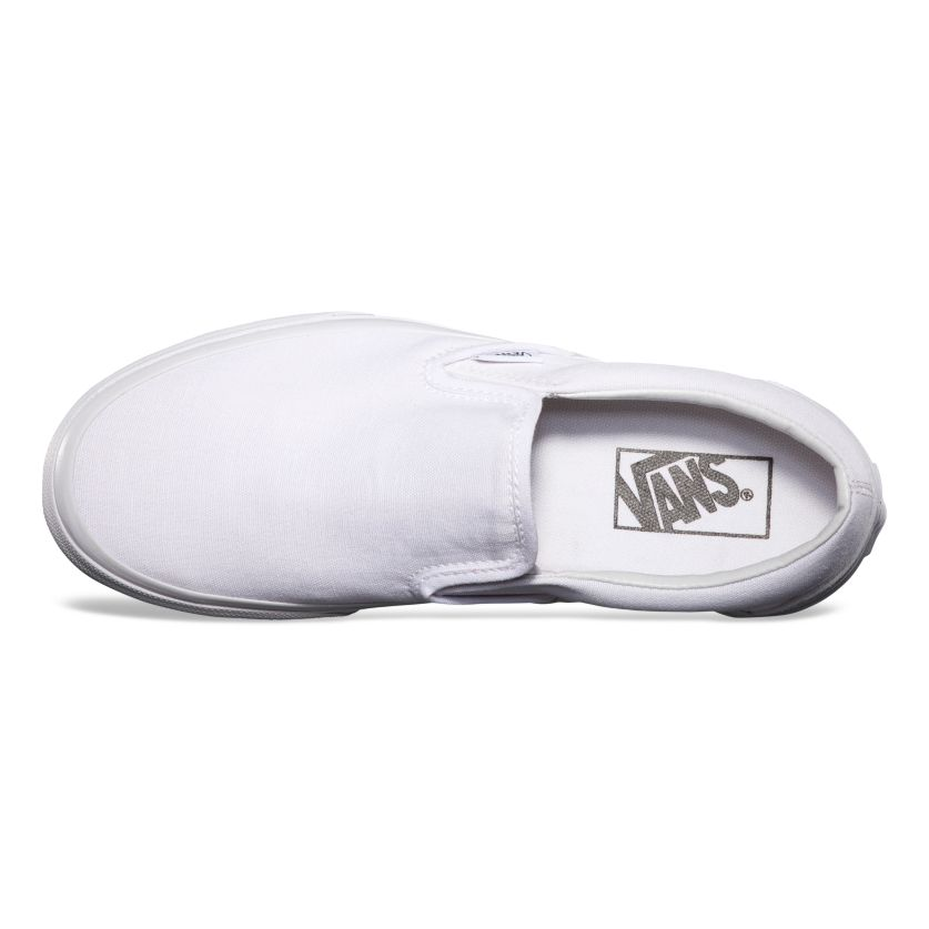 vans slip on triple white