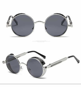 Metal Round Steampunk Sunglasses Men Women Fashion Glasses UV400