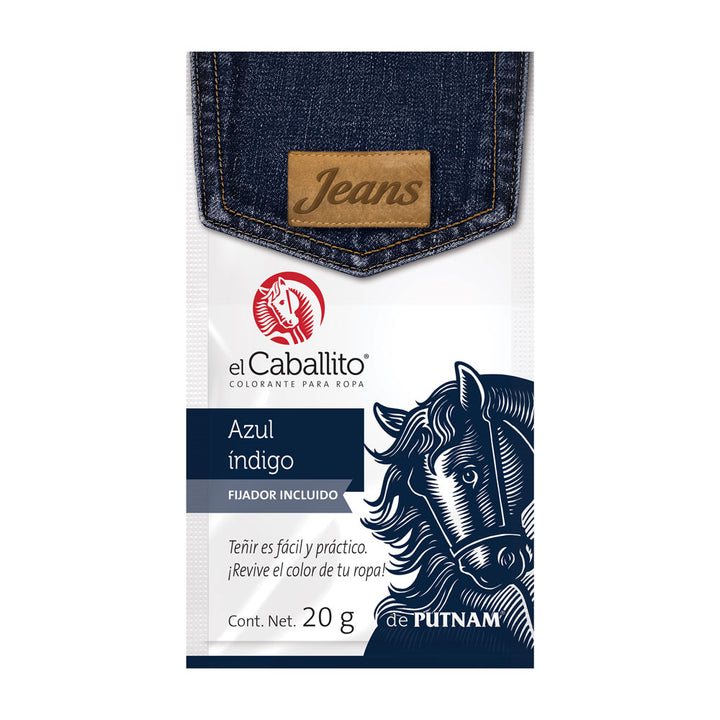 el Caballito® Jeans Colorante para Ropa Azul Mezclilla 20g