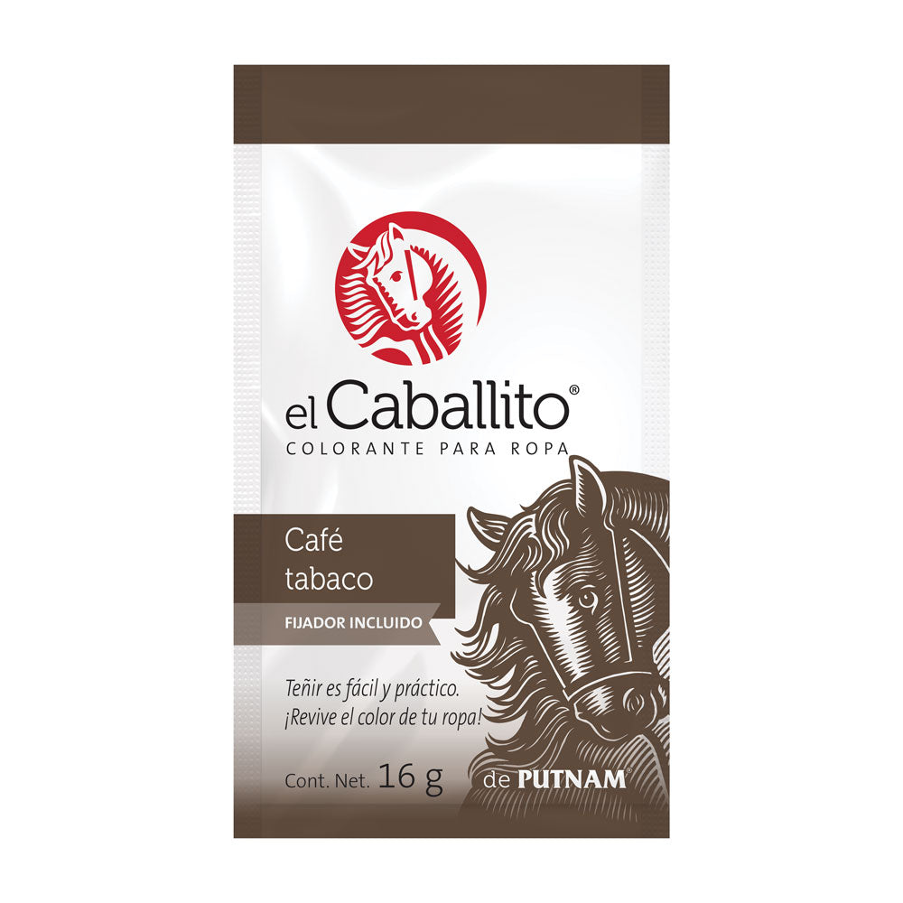 el Caballito® Colorante para Ropa Café Tabaco 16g – Colorantes en Polvo el  Caballito®