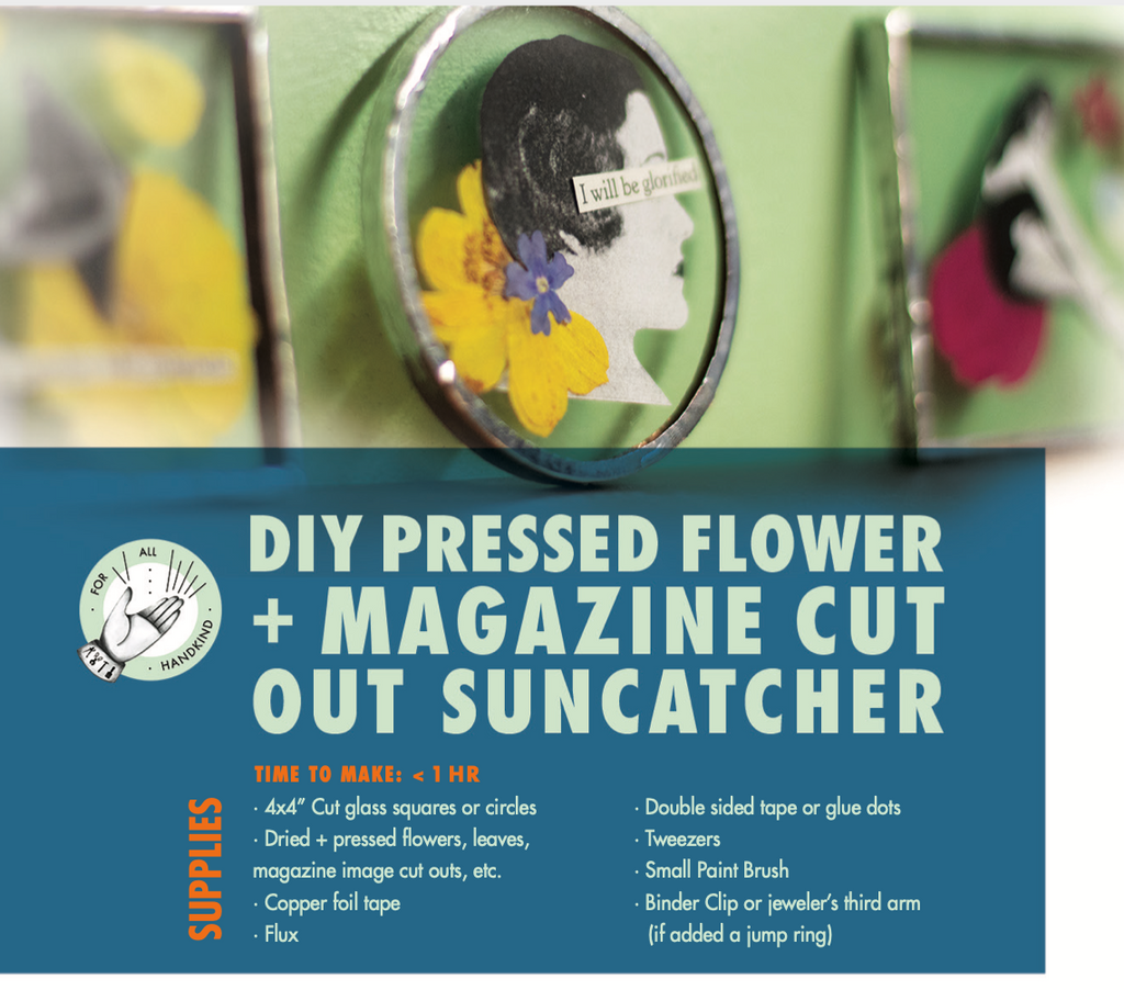 Diy Pressed Flower Magazine Cut Out Suncatcher Digital Guide For All Handkind Collective