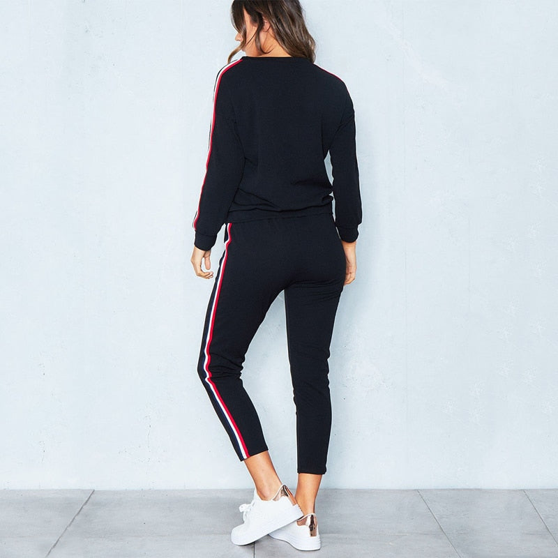 side stripe tracksuit womens