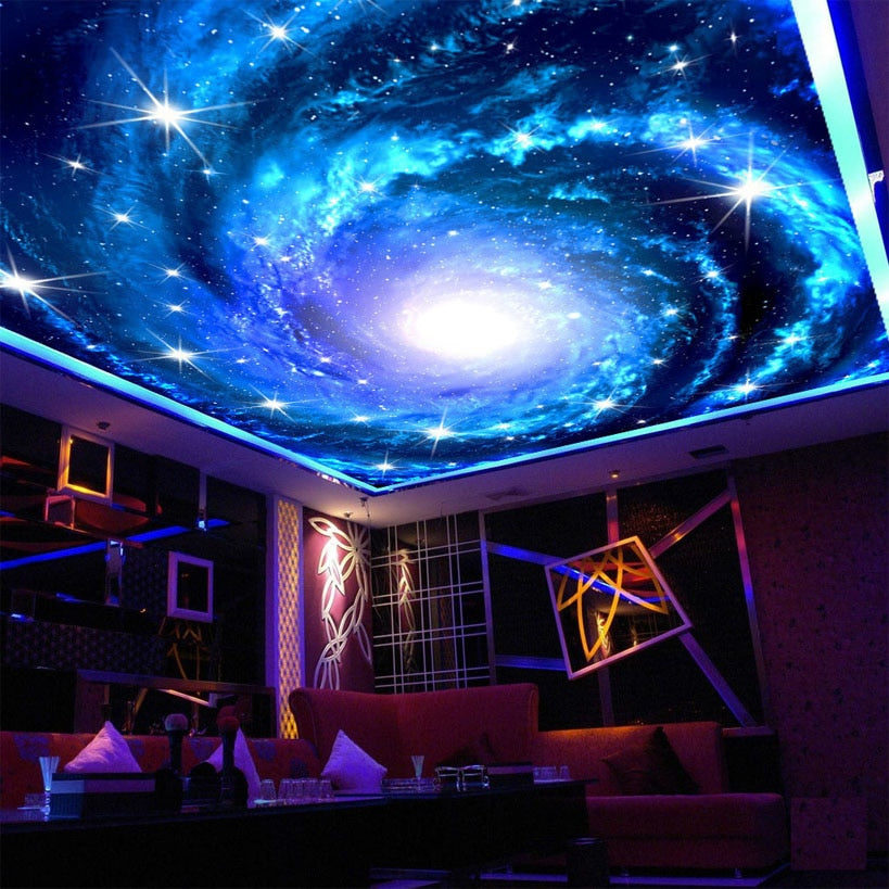 Custom 3d Photo Wallpaper Galaxy Star Ceiling Fresco Wall Art