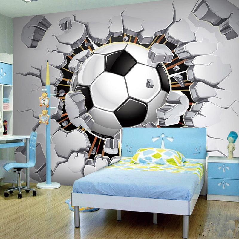 Custom Wall Mural Wallpaper 3D Soccer Sport Creative Art Wall ...