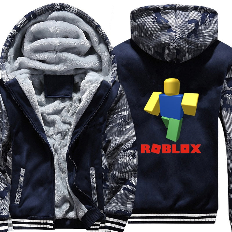 Fashion Roblox Dabbing Noob Camouflage Hoodie Winter Casual Super Warm Onshopdeal Com - winter jacket roblox shirt