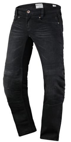 Riot Skinny Fit Protective Riding Jeans. Feat. Protective DuPont™ Kevlar®  Lining. Jet Black Prewashed Denim has 2% Stretch. Made Proudly in the USA.  - Tobacco Motorwear