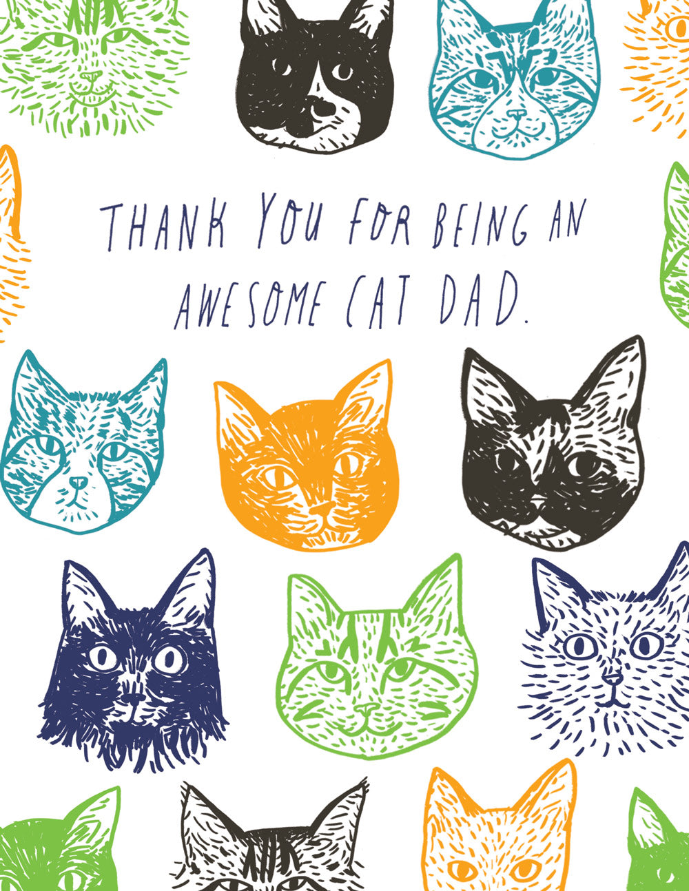 Cat Dad Fathers Day Card Printable