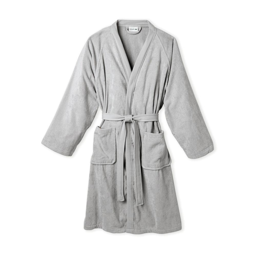 lacoste pique bathrobe