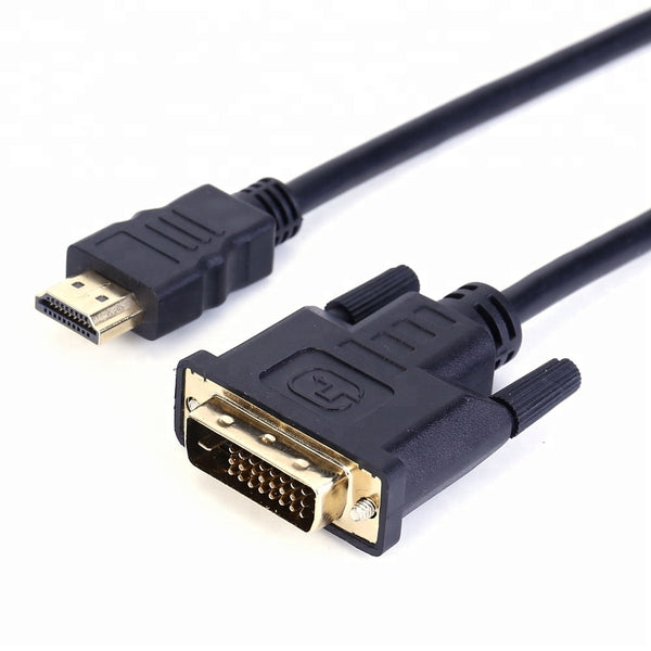 Gold Plated DVI 24+1 Skart Male to HDMI Cable Lead - 1m / 1.8m / 3m / 5m 0