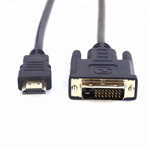 Gold Plated DVI 24+1 Skart Male to HDMI Cable Lead - 1m / 1.8m / 3m / 5m 4