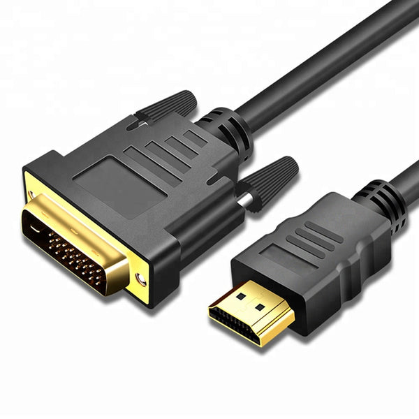 Gold Plated DVI 24+1 Skart Male to HDMI Cable Lead - 1m / 1.8m / 3m / 5m 1