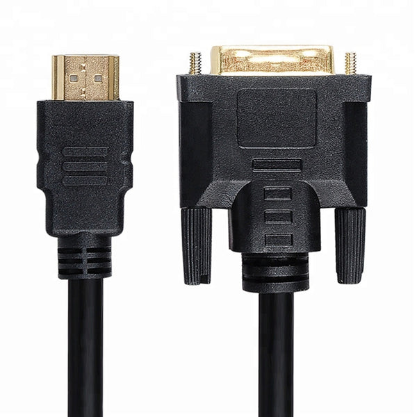 Gold Plated DVI 24+1 Skart Male to HDMI Cable Lead - 1m / 1.8m / 3m / 5m 8