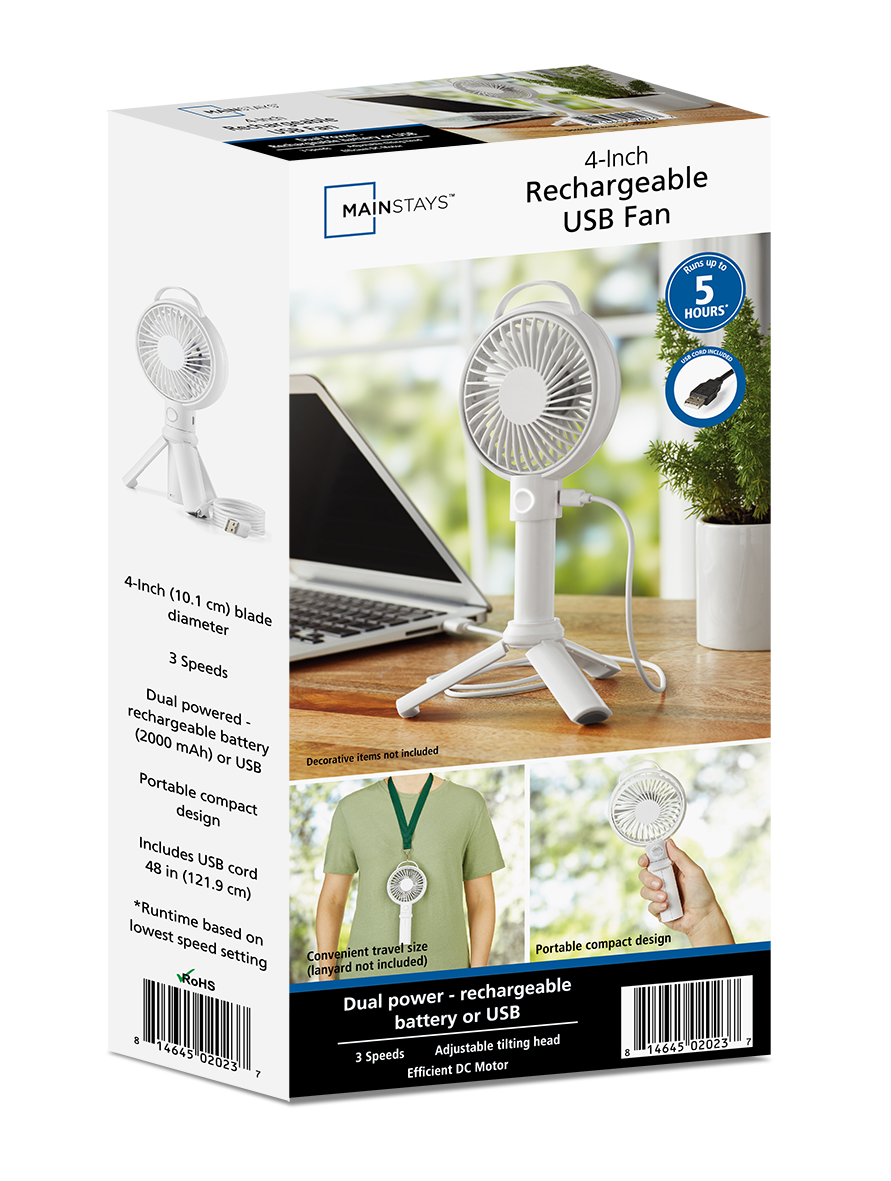 Mini portable fan rechargeable packed secure shipping from YZ Premiums