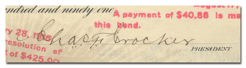 Charles Crocker's Signature