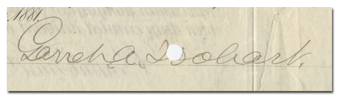 Garret Hobart's Signature