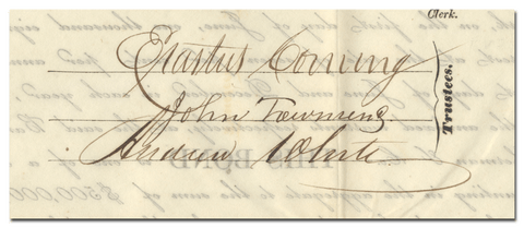 Erastus Corning's Signature