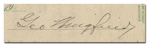 George Wingfield's Signature