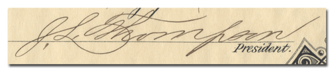 J. L. Thompson's Signature