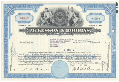 Baltimore Orioles, Inc. Stock Certificate - Ghosts of Wall Street