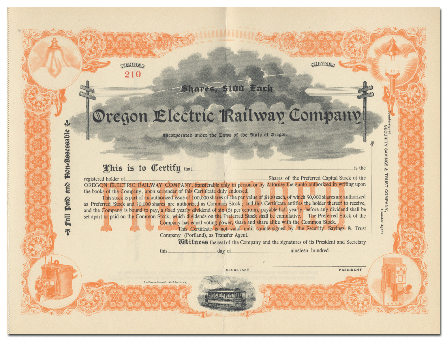 oregon-electric-ralway-co-stock-certificate-ghosts-of-wall-street