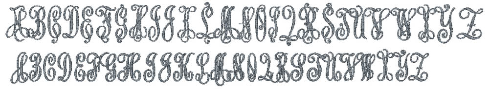 Victor embroidery font