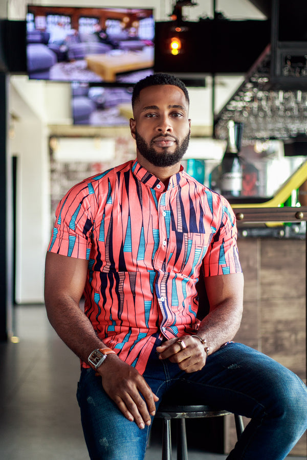 african print dress shirt