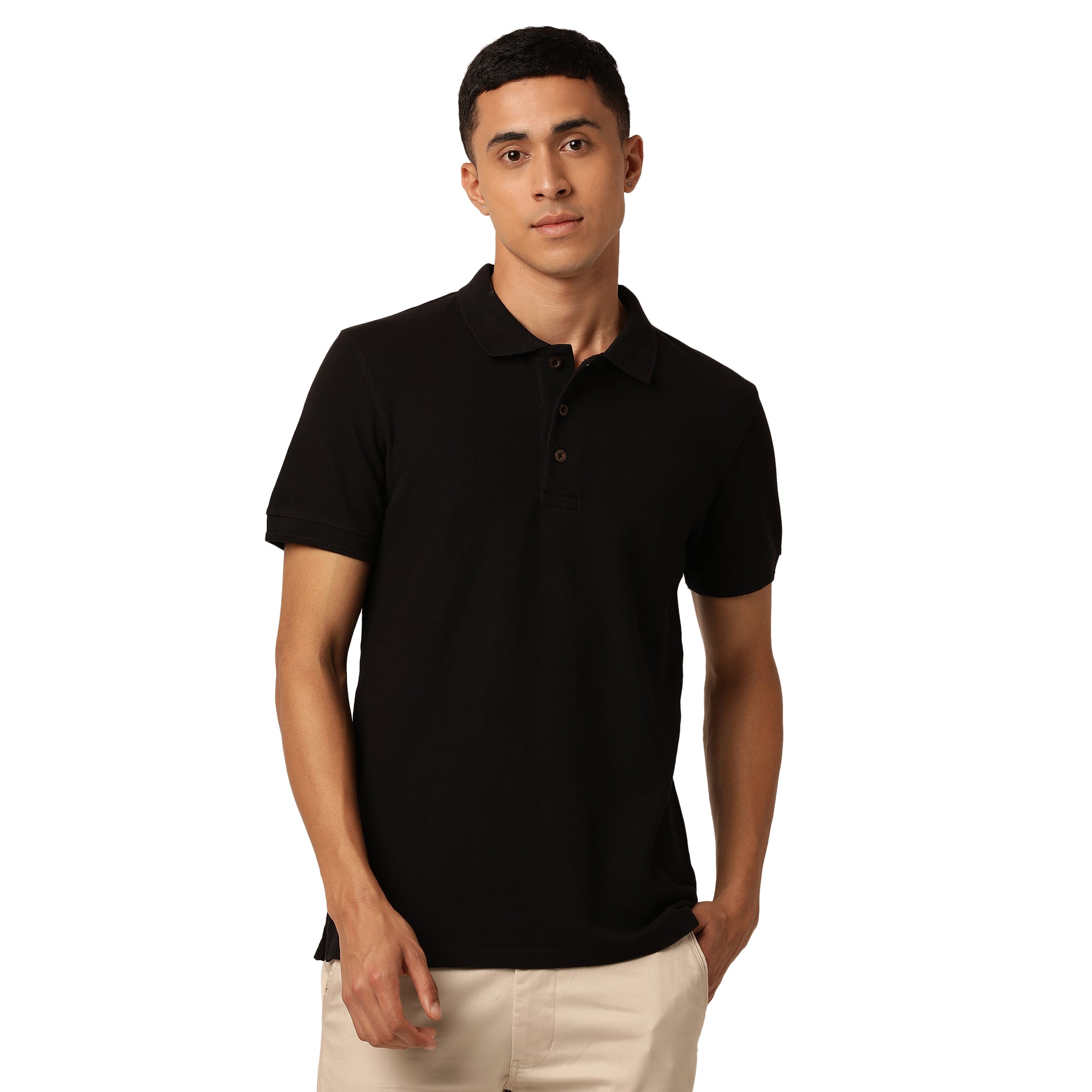 pack of black polo shirts