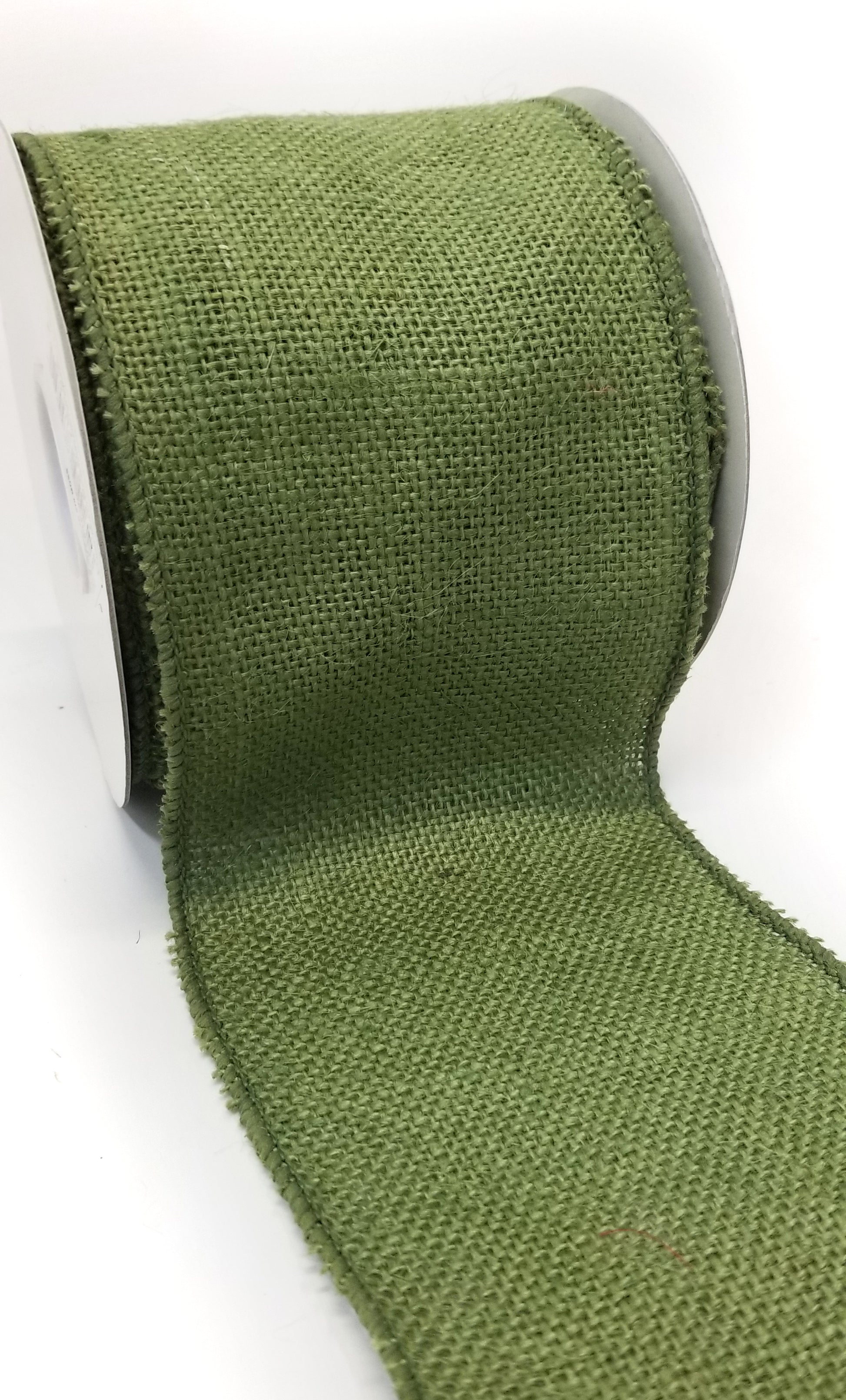 4" Moss Green Burlap Ribbon - Designer DIY