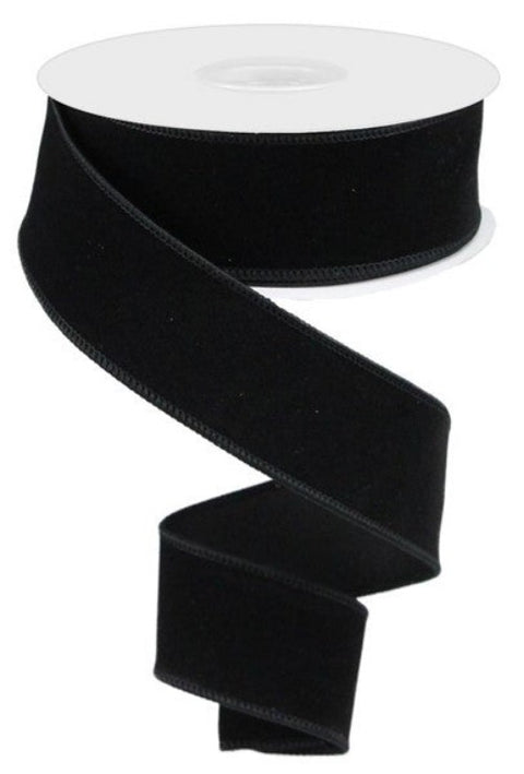 Black Silk Velvet Ribbon ( 4 Widths to choose from) – Prism Fabrics & Crafts