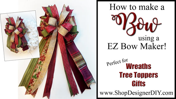 Em's Bow & Go Easy Bow Maker, Easy Wreath Tree Bow Making Tool Compact for  Storage Easy Pro Bow Maker EZ Bow Maker 