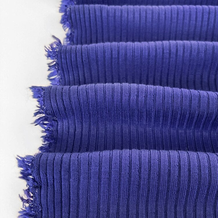 Medium Weight Bamboo Rib Knit - Royal Blue | Blackbird Fabrics