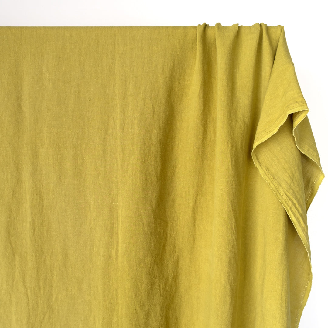 Washed Linen - Chartreuse | Blackbird Fabrics