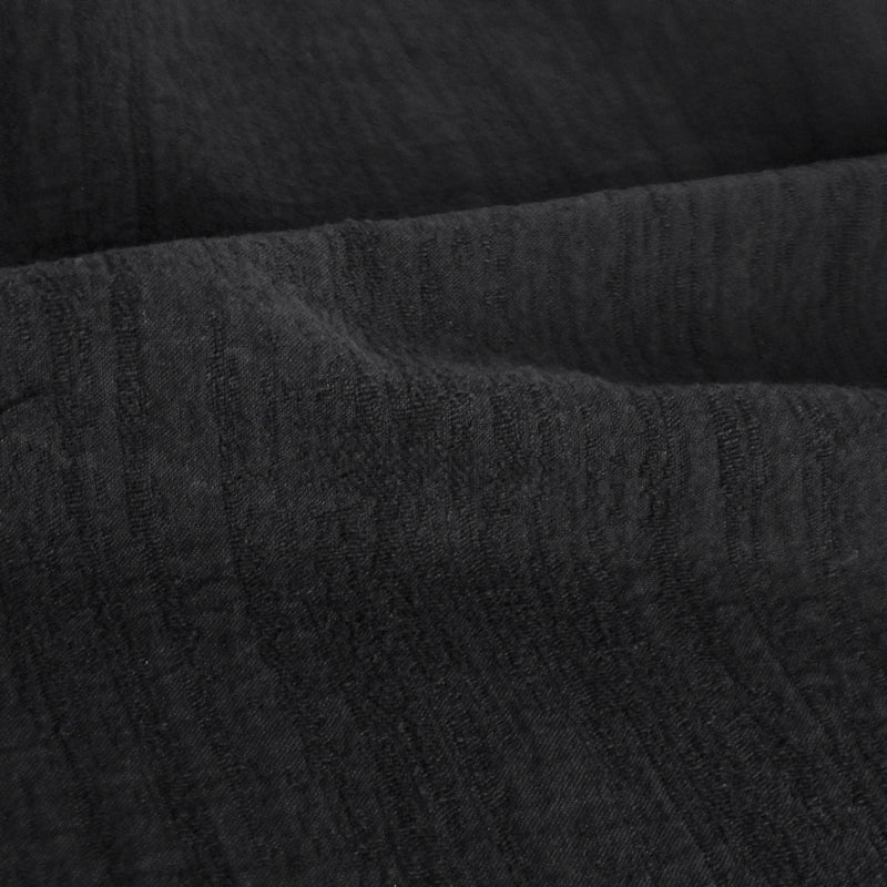 Textured Cotton Linen Jacquard Black Blackbird Fabrics