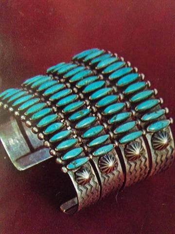 Zuni Needle Point Native American Cluster Bracelet