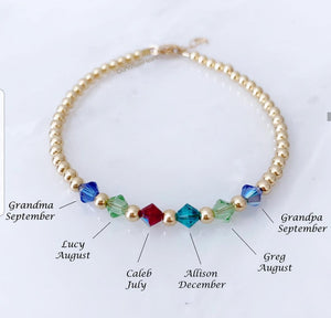 mothers day birthstone bracelet