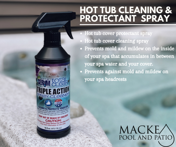 Hot Tub cover cleaning spray. Serum