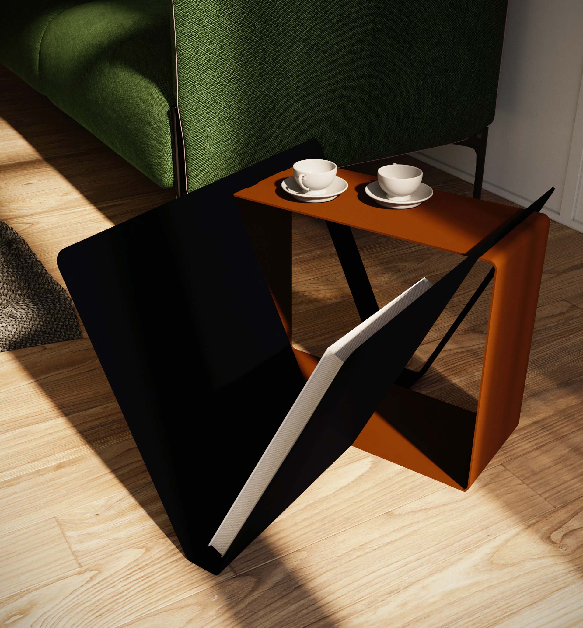 Tavolino da Salotto con design ad H design moderno disponibile in