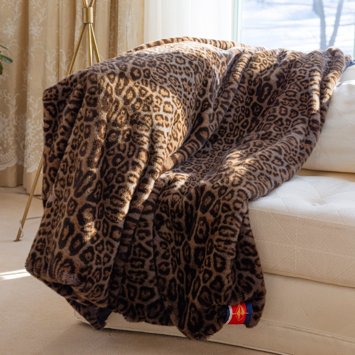 Grey Leopard Faux Fur Original Blanket - Pretty Rugged Gear