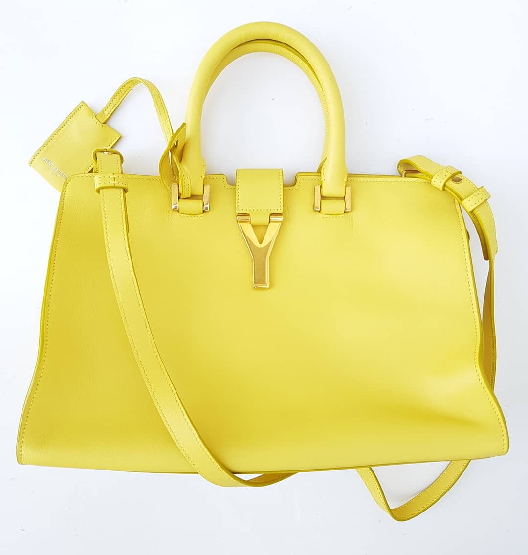 yellow ysl bag