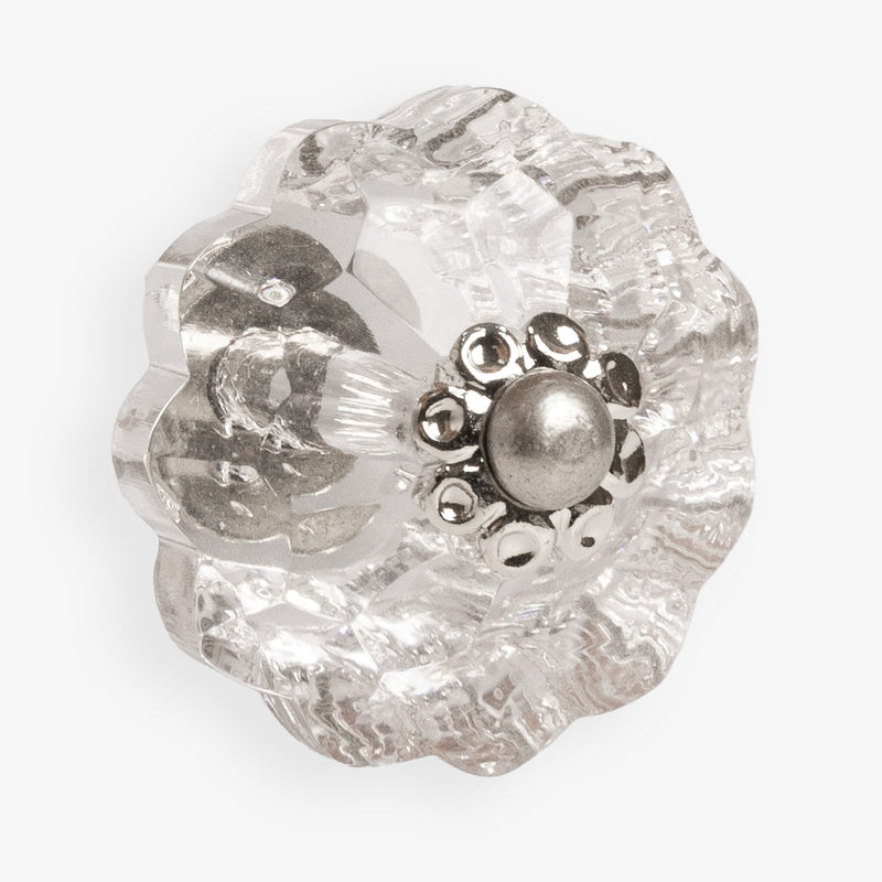 Crystal Glass & Silver Base Drawer Knob – Alfresco Emporium