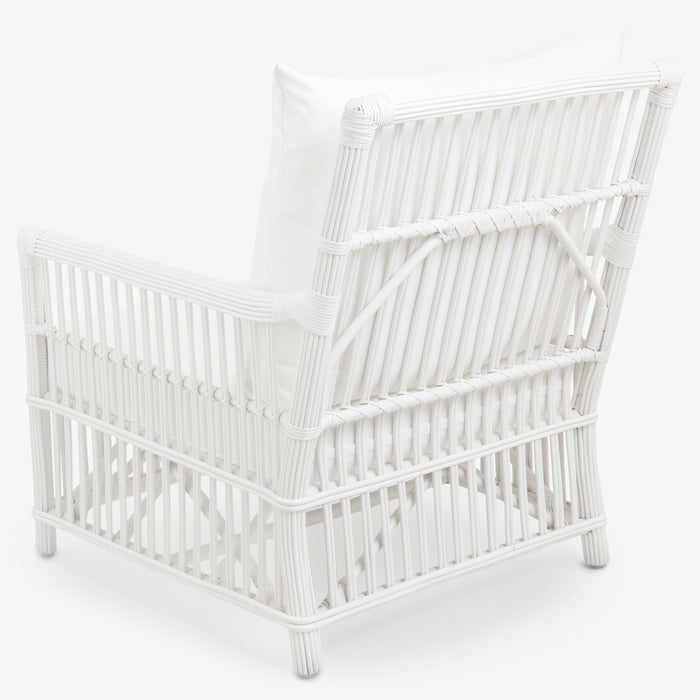 Bermuda Chair With Seat Cushion White | Alfresco Emporium