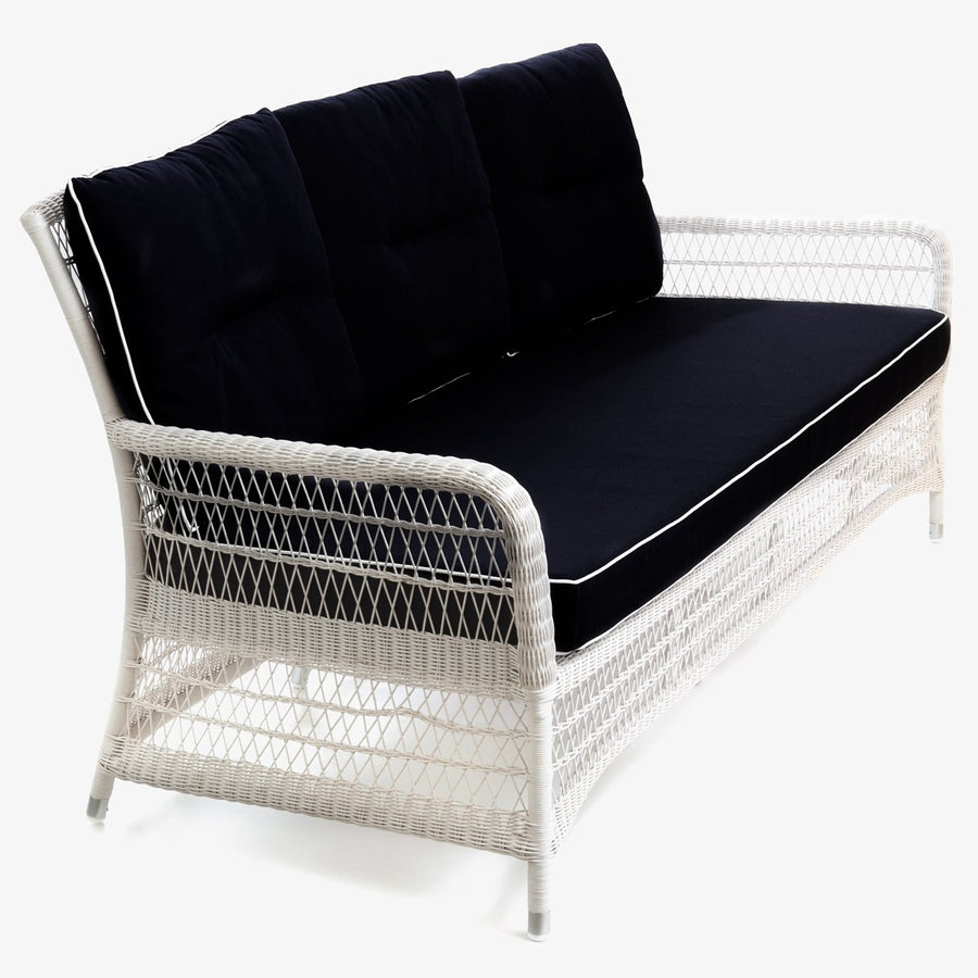 hampton 2 seater navy lounger set