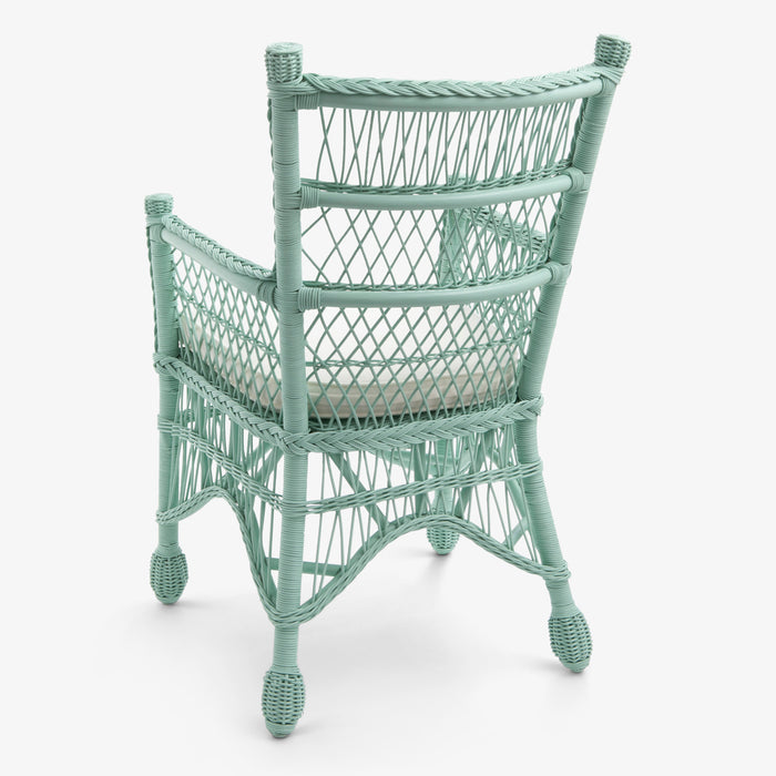 aqua wicker chair